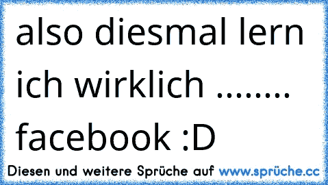 also diesmal lern ich wirklich ........ facebook :D