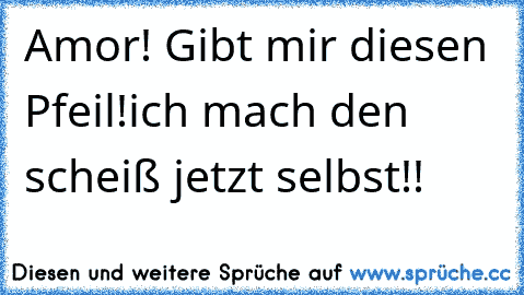 Amor! Gibt mir diesen Pfeil!
ich mach den scheiß jetzt selbst!!