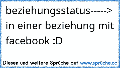 beziehungsstatus-----> in einer beziehung mit facebook :D