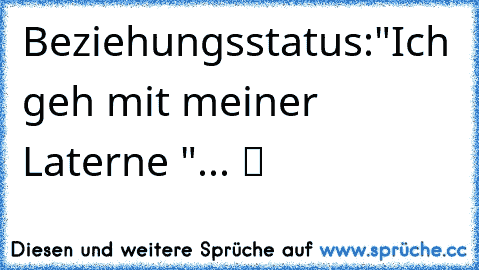 Beziehungsstatus:"♫Ich geh mit meiner Laterne ♫"... ツ