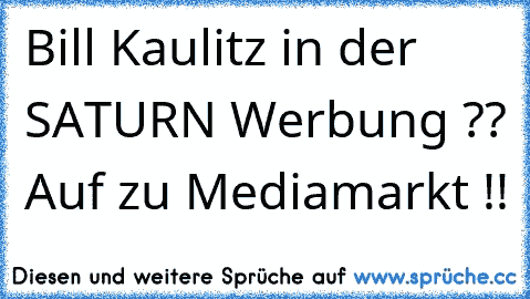 Bill Kaulitz in der SATURN Werbung ?? Auf zu Mediamarkt !!