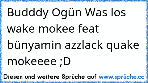 Budddy Ogün Was los wake mokee feat bünyamin azzlack quake mokeeee ;D