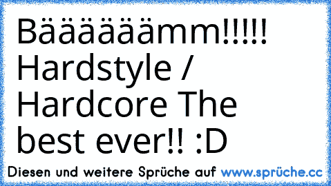 Bäääääämm!!!!! 
Hardstyle / Hardcore ♥
The best ever!! :D