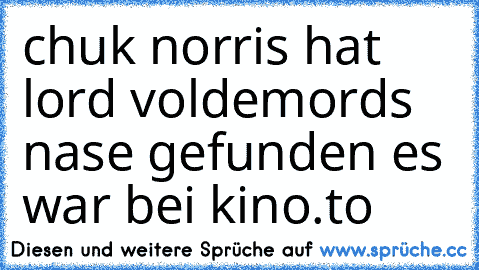 chuk norris hat lord voldemords nase gefunden es war bei kino.to