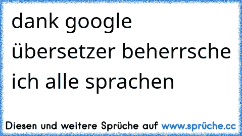 dank google übersetzer beherrsche ich alle sprachen ♥