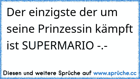 Der einzigste der um seine Prinzessin kämpft ist SUPERMARIO -.-