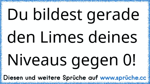 Du bildest gerade den Limes deines Niveaus gegen 0!