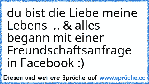 du bist die Liebe meine Lebens ♥ .. & alles begann mit einer Freundschaftsanfrage in Facebook :)