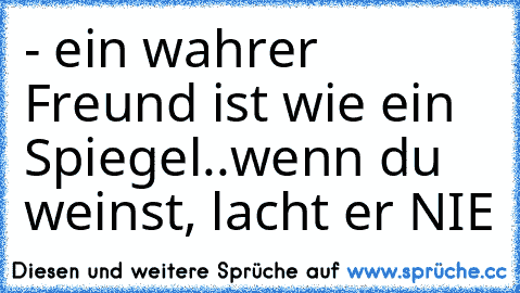 - ein wahrer Freund ist wie ein Spiegel..
wenn du weinst, lacht er NIE ♥