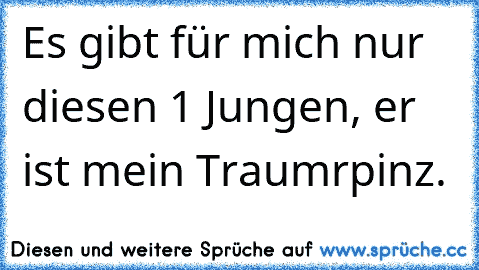 Es gibt für mich nur diesen 1 Jungen, er ist mein Traumrpinz.♥