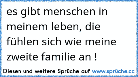 es gibt menschen in meinem leben, die fühlen sich wie meine zweite familie an !