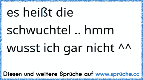 es heißt die schwuchtel .. hmm wusst ich gar nicht ^^