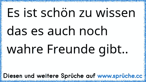 Es ist schön zu wissen das es auch noch wahre Freunde gibt.. ♥