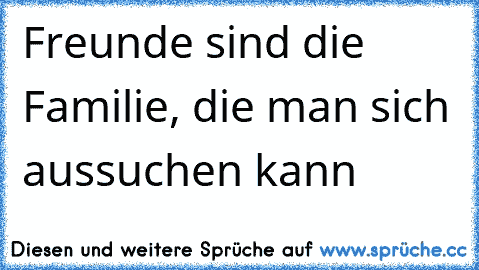 Freunde sind die Familie, die man sich aussuchen kann  ♥