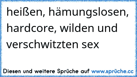 heißen, hämungslosen, hardcore, wilden und verschwitzten sex