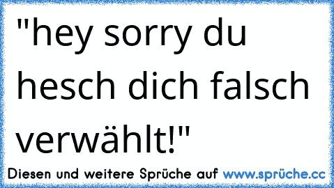 "hey sorry du hesch dich falsch verwählt!"