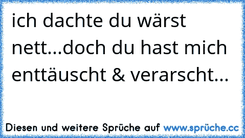 Sprüche enttäuscht hast du mich 26 Weise