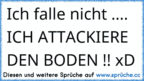 Ich falle nicht .... ICH ATTACKIERE DEN BODEN !! xD