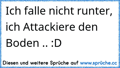 Ich falle nicht runter, ich Attackiere den Boden .. :D ♥