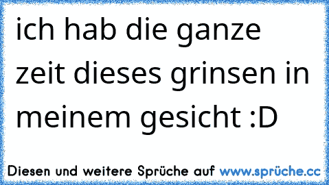 ich hab die ganze zeit dieses grinsen in meinem gesicht :D