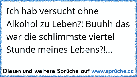 Ich hab versucht ohne Alkohol zu Leben?! Buuhh das war die schlimmste viertel Stunde meines Lebens?!...