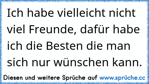 Ich habe vielleicht nicht viel Freunde, dafür habe ich die Besten die man sich nur wünschen kann. ♥