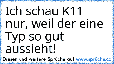 Ich schau K11 nur, weil der eine Typ so gut aussieht!