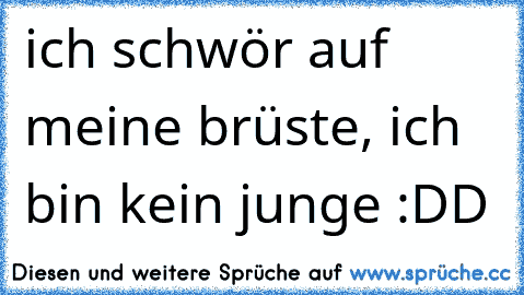 ich schwör auf meine brüste, ich bin kein junge :DD