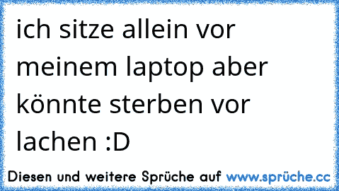 ich sitze allein vor meinem laptop aber könnte sterben vor lachen :D ♥