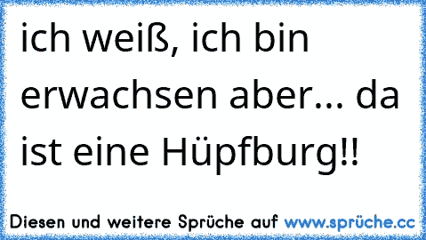 ich weiß, ich bin erwachsen aber... da ist eine Hüpfburg!!