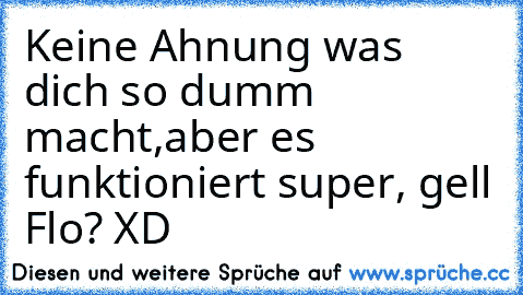 Keine Ahnung was dich so dumm macht,aber es funktioniert super, gell Flo? XD