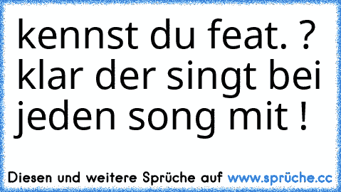 kennst du feat. ? 
klar der singt bei jeden song mit !