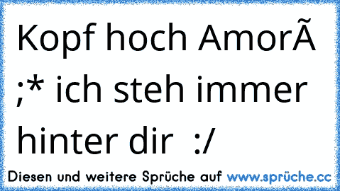 Kopf hoch Amoré ;* ich steh immer hinter dir ♥ :/