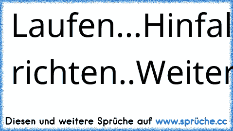 Laufen...Hinfallen...Aufstehen...Krone richten..Weitergehen ♥♥