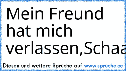 Mein Freund hat mich verlassen,
Schaaaaaaaade!
Paaaaaaaaaaaaarty!!!