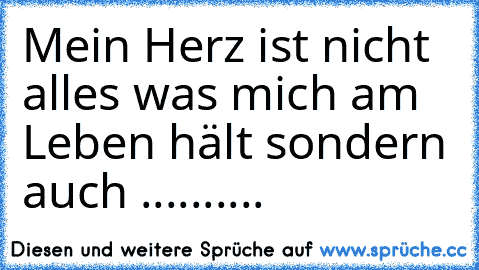 Mein Herz ist nicht alles was mich am Leben hält sondern auch ..........♥