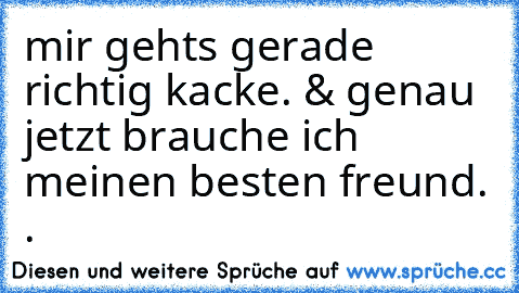 mir gehts gerade richtig kacke. & genau jetzt brauche ich meinen besten freund. .