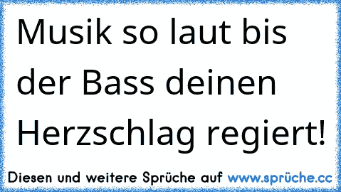 Musik so laut bis der Bass deinen Herzschlag regiert!