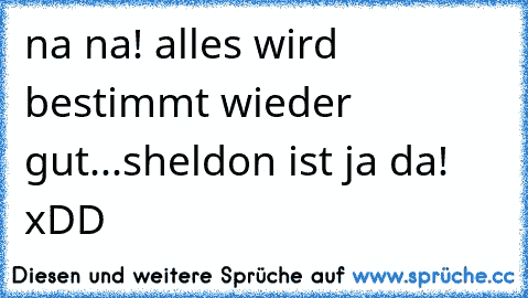 na na! alles wird bestimmt wieder gut...
sheldon ist ja da! 
xDD