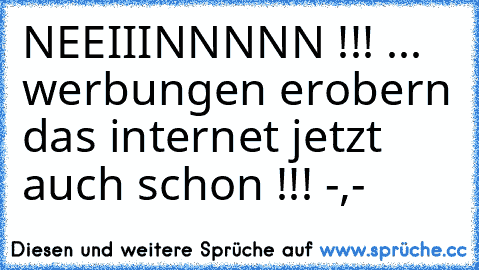 NEEIIINNNNN !!! ... werbungen erobern das internet jetzt auch schon !!! -,-