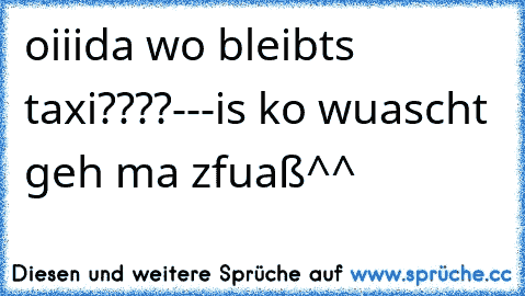 oiiida wo bleibts taxi????---is ko wuascht geh ma zfuaß^^