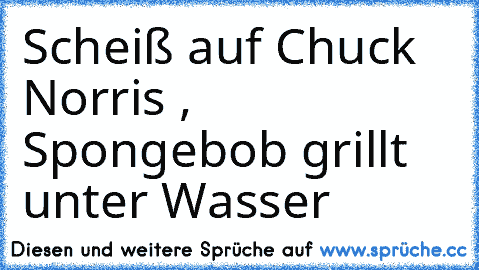 Scheiß auf Chuck Norris , Spongebob grillt unter Wasser