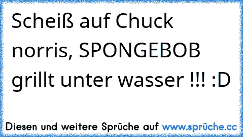 Scheiß auf Chuck norris, SPONGEBOB grillt unter wasser !!! :D