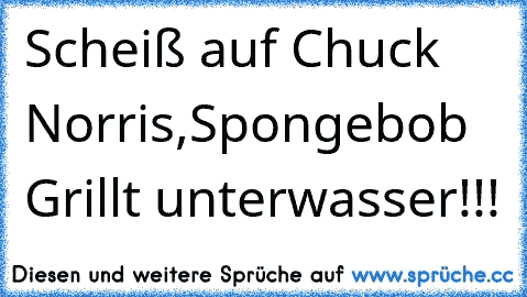 Scheiß auf Chuck Norris,
Spongebob Grillt unterwasser!!!