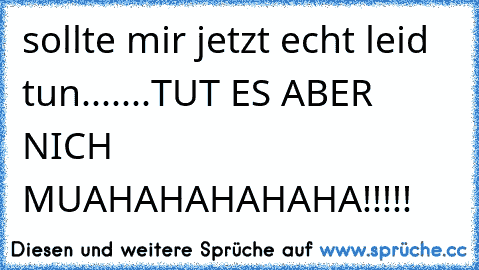 sollte mir jetzt echt leid tun.......TUT ES ABER NICH MUAHAHAHAHAHA!!!!!