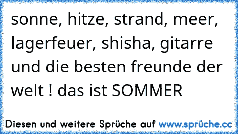 sonne, hitze, strand, meer, lagerfeuer, shisha, gitarre und die besten freunde der welt ! das ist SOMMER ♥