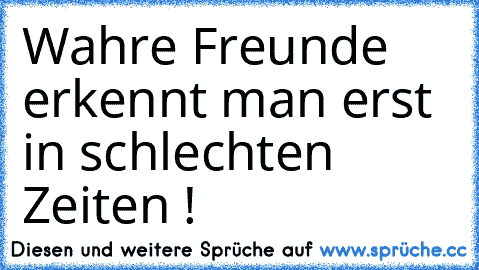 Wahre Freunde erkennt man erst in schlechten Zeiten ! ♥