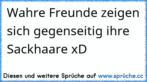 Wahre Freunde zeigen sich gegenseitig ihre Sackhaare xD