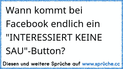 Wann kommt bei Facebook endlich ein "INTERESSIERT KEINE SAU"-Button?