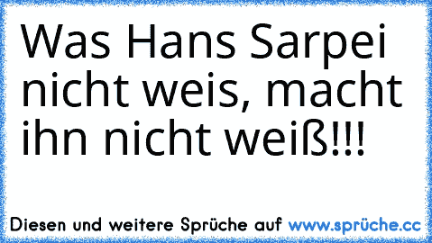 Was Hans Sarpei nicht weis, macht ihn nicht weiß!!!